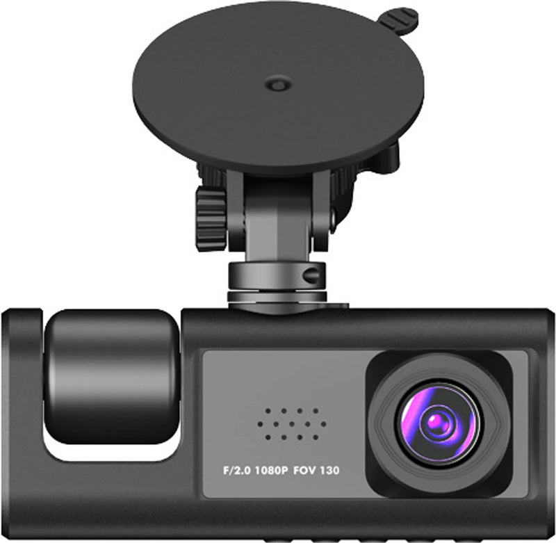 ApnaCam 3-Channel Car Dash Cam – Front 1080P FHD + Cabin + Rear Camera with Reverse Assist | 2-inch Display, WiFi App View, Night Vision, G-Sensor, Loop Recording, Parking Monitor | SD Card up to 128GB