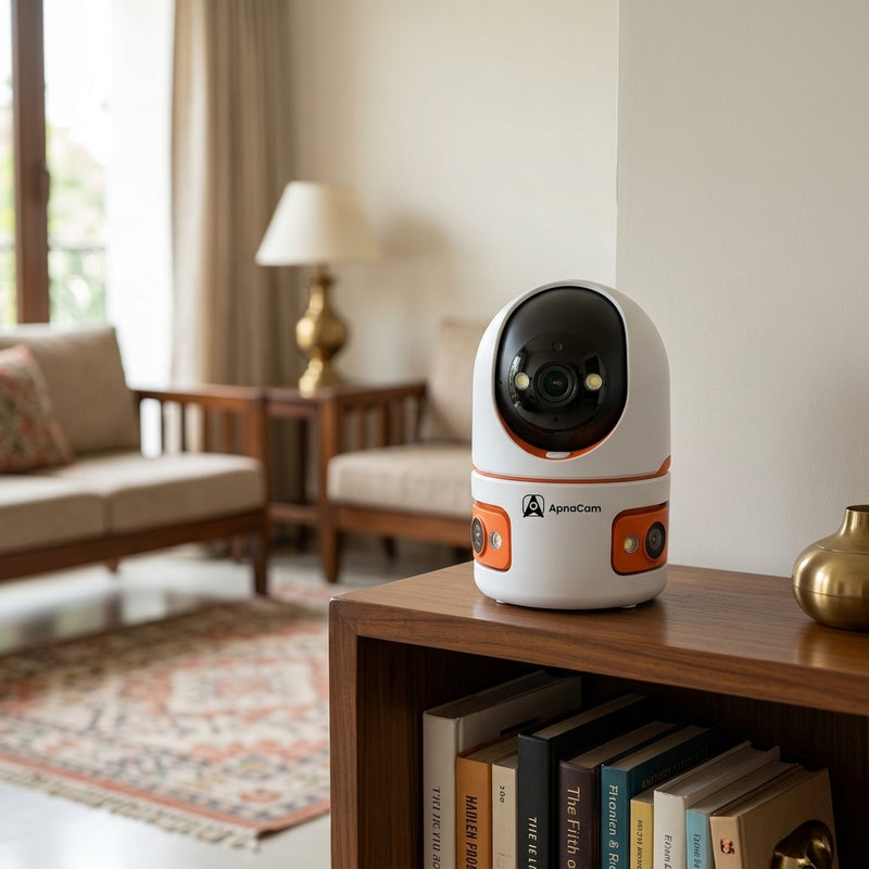 ApnaCam Robo Cam 6MP Tri Lens/Screen HD 1080p AI Human Detect.WiFi, Bullet + PTZ Security Camera (SD Card Support Upto 128 GB, 4 Channel)