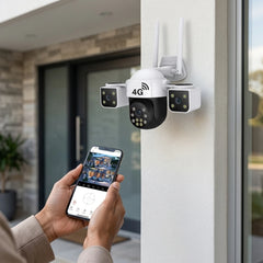 ApnaCam Triple Lens 4G SIM PTZ Camera — 8MP+8MP+8MP, 360° View, AI Human Tracking, Outdoor CCTV