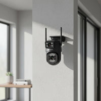 ApnaCam 5+5MP FHD 4G/5G Sim 360° Live View Waterproof Color Night Vision Two Audio CCTV Security Camera (128 GB, 1 Channel)