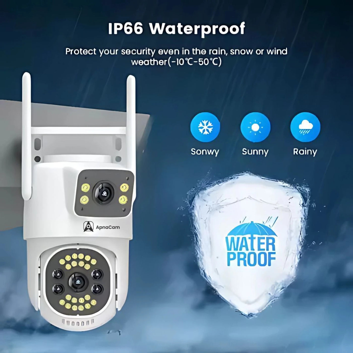 ApnaCam 5+5MP FHD 4G/5G Sim 360° Live View Waterproof Color Night Vision Two Audio CCTV Security Camera (128 GB, 1 Channel)