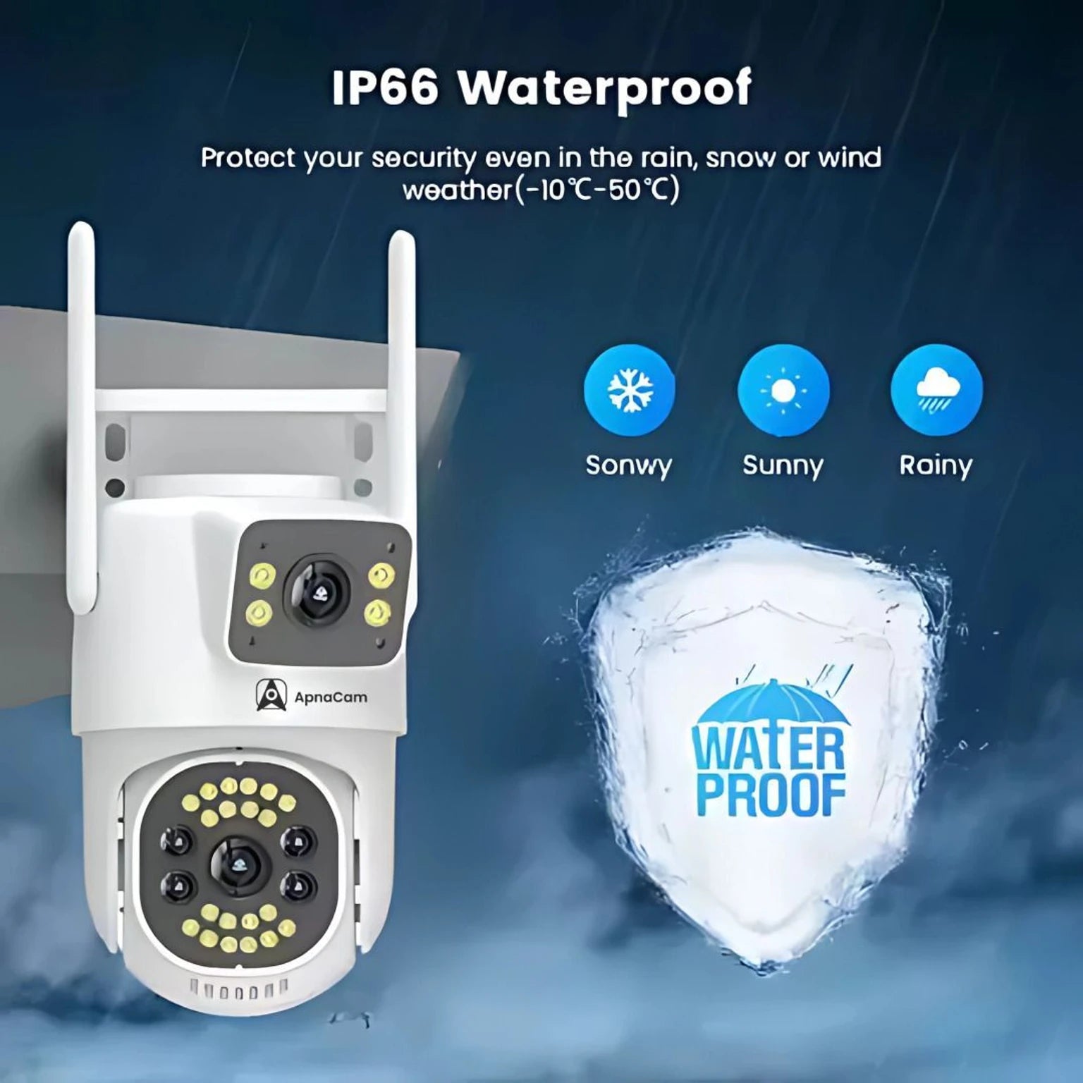 ApnaCam 5+5MP FHD 4G/5G Sim 360° Live View Waterproof Color Night Vision Two Audio CCTV Security Camera (128 GB, 1 Channel)