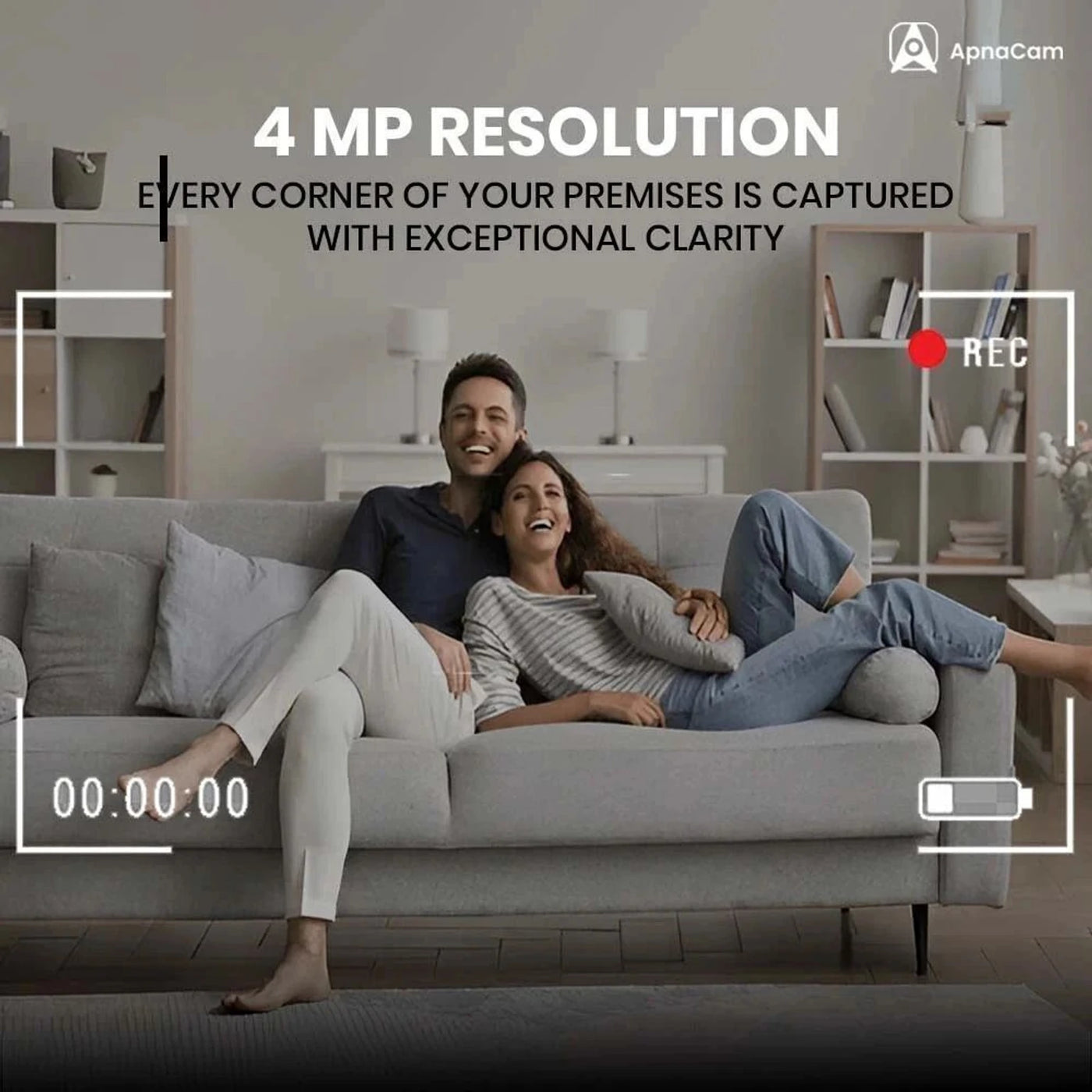 ApnaCam 4MP 2K QHD WiFi Indoor PT Camera | 360° AI Smart CCTV