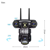 ApnaCam 4G Triple Lens PTZ + Bullet Combo CCTV Camera — 8MP Main + 2×5MP, 5X Zoom, Color Night Vision, AI Detection (No WiFi Outdoor Security)