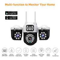 ApnaCam 4+4+4MP FHD 4G Outdoor 3-Lens PTZ, Night Vision, IP66 Weatherproof CCTV Security Camera (SD Card Support Upto 128 GB, 4 Channel)