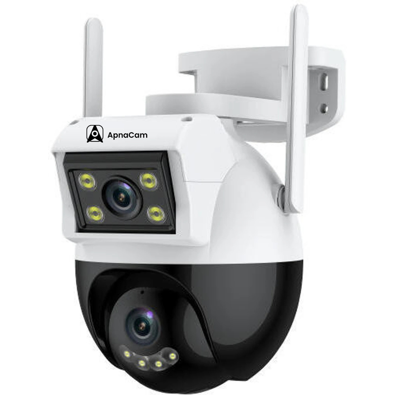 ApnaCam Dual Lens 4G PTZ CCTV Camera 2K AI Auto Tracking Outdoor Wireless V380 Pro