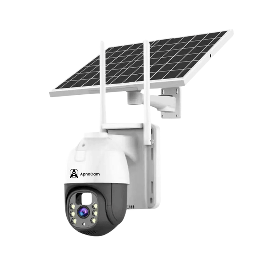 ApnaCam 4G Solar PTZ Two-Way Audio Built-in Siren Color Night Vision Waterproof Security Camera  (4 Channel)