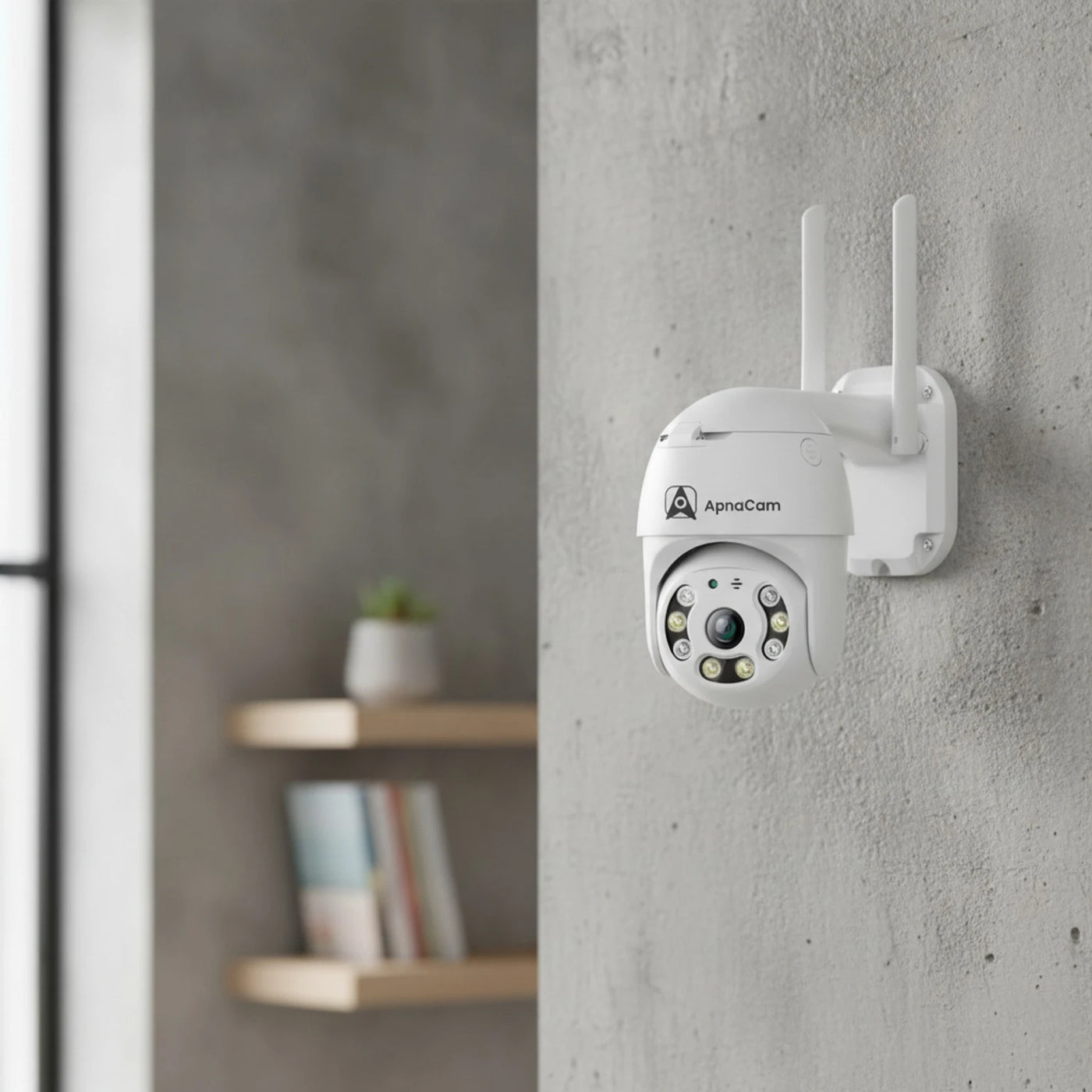 ApnaCam WiFi Outdoor CCTV Camera — 5MP, 360° PTZ, Color Night Vision, 2-Way Audio, Waterproof (Home, Shop, Farm Security)
