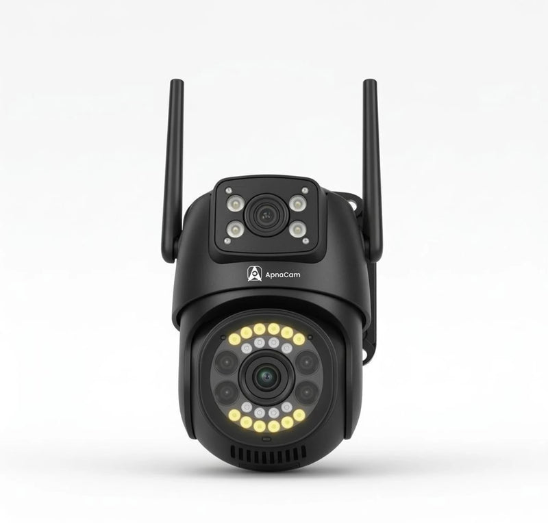 ApnaCam NightEye Dual Lens PTZ CCTV Camera Color Night Vision AI Outdoor V380 Pro