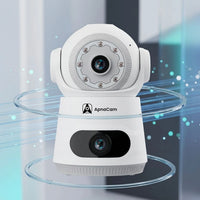 ApnaCam Dual-Lens 4MP+4MP 4G SIM PTZ Indoor CCTV Camera | No WiFi Needed | Floodlight Full-Color Night Vision | 355° Pan Rotation | Two-Way Talk | V380 Pro App | Dukaan, Godown & Home Ke Liye