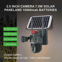 ApnaCam 12+12+12MP FHD 5GSim 3Screen 360° View 2 Way Audio Color Night Vision Solar CCTV Security Camera (SD Card Support Upto 128 GB, 2 Channel)