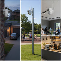 ApnaCam 2MP×2 Dual-Lens FHD WiFi Outdoor PTZ CCTV | iCSee App, IP66