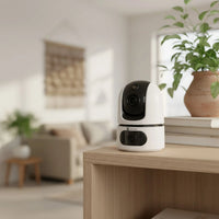 ApnaCam Dual-Lens FHD WiFi PTZ Indoor CCTV | AI Detection | Night Vision | Two-Way Audio | Home & Office | V380 Pro