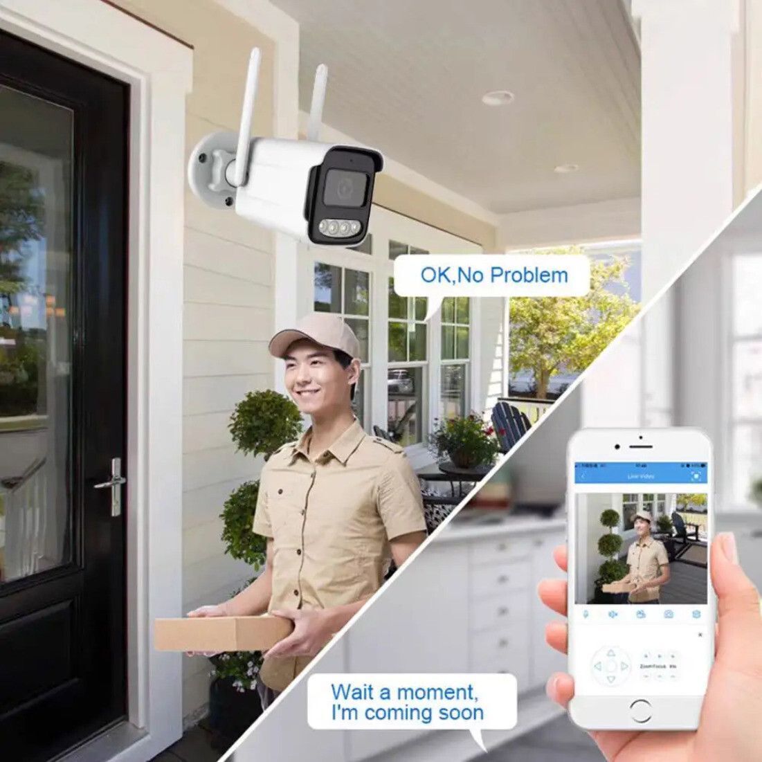 ApnaCam 5MP WiFi Outdoor Bullet Camera – Color Night Vision, 2-Way Audio, Motion Alerts, Waterproof CCTV