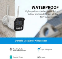 ApnaCam 5MP WiFi Outdoor Bullet Camera – Color Night Vision, 2-Way Audio, Motion Alerts, Waterproof CCTV
