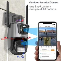 ApnaCam 5MP FHD Black Guard X2 Outdoor WiFi PTZ CCTV | Night Vision | Smart Alerts Security Camera (128 GB, 2 Channel)