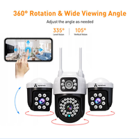 ApnaCam 4+4+4MP FHD 4G Outdoor 3-Lens PTZ, Night Vision, IP66 Weatherproof CCTV Security Camera (SD Card Support Upto 128 GB, 4 Channel)