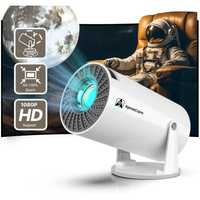 Apnacam HY300 Mini Projector – 1000 LM LED Portable Home Theater | 4K Input Supported | Built-in Speaker & Remote (White)