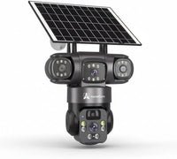 ApnaCam India's First 5G Solar Triple Lens PTZ CCTV Camera - 12MP×3 Lenses, 3-Screen View, AI Tracking, Color Night Vision, IP66 (6 Month Warranty)