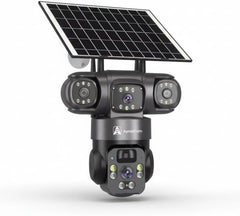 ApnaCam India's First 5G Solar Triple Lens PTZ CCTV Camera — 12MP×3 Lenses, 3-Screen View, AI Tracking, Color Night Vision, IP66 (12-Month Warranty)