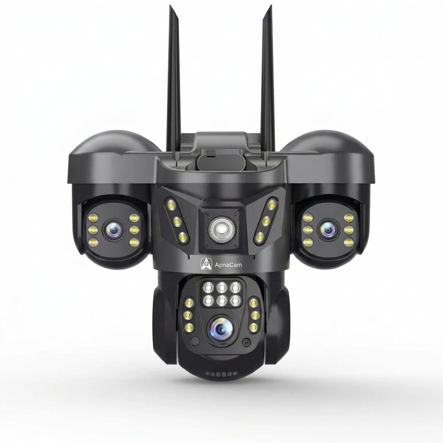 ApnaCam Tri-Vision 8MP Triple-Lens 4G PTZ Outdoor CCTV | Full-Color Night Vision | No WiFi Needed | AI Detection | IP66 | V380 Pro
