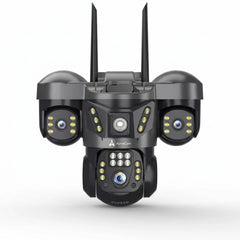 ApnaCam Tri-Vision 8MP Triple-Lens 4G PTZ Outdoor CCTV | Full-Color Night Vision | No WiFi Needed | AI Detection | IP66 | V380 Pro
