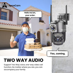 ApnaCam Dual-Lens [XMP] WiFi PTZ [Indoor/Outdoor] CCTV | AI Detection | Full-Color Night Vision | IP66 | V380 Pro
