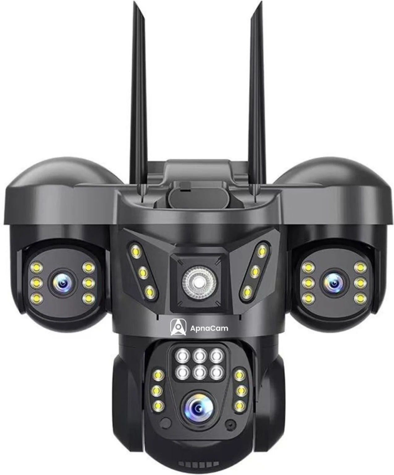 ApnaCam Tri-Vision 8MP Triple-Lens 4G PTZ Outdoor CCTV | Full-Color Night Vision | No WiFi Needed | AI Detection | IP66 | V380 Pro
