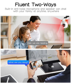 ApnaCam Robo Cam 6MP Tri Lens/Screen HD 1080p AI Human Detect.WiFi, Bullet + PTZ Security Camera (SD Card Support Upto 128 GB, 4 Channel)