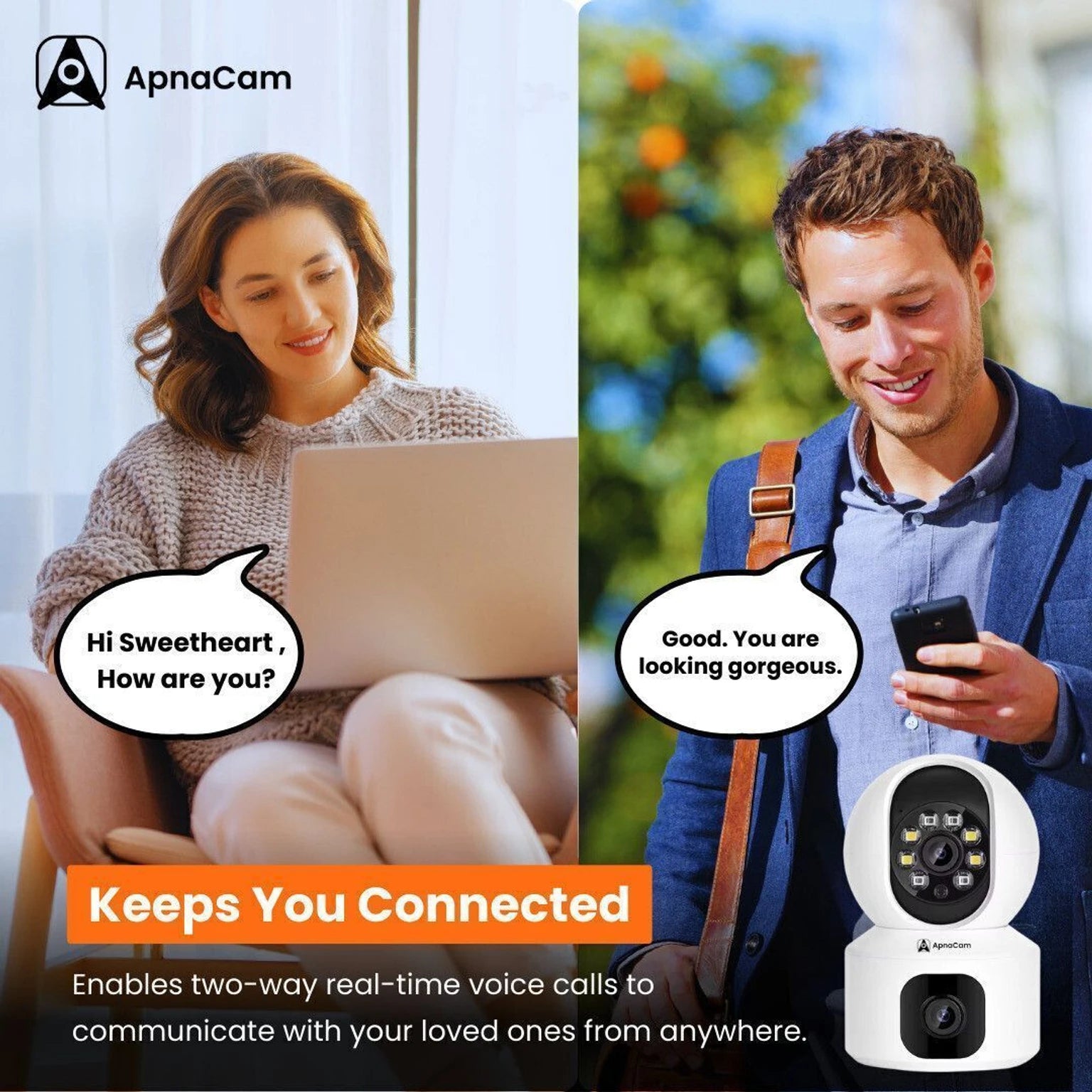 ApnaCam SuperCam 5MP×2 Dual-Lens WiFi PTZ CCTV | Bullet + PTZ Hybrid | AI Human Detection | Night Vision | Indoor Security | V380 Pro