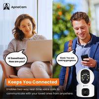 ApnaCam SuperCam 5MP×2 Dual-Lens WiFi PTZ CCTV | Bullet + PTZ Hybrid | AI Human Detection | Night Vision | Indoor Security | V380 Pro