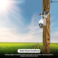ApnaCam Solar 4G PTZ Outdoor CCTV | FHD | 350° Coverage | Full-Color Night Vision | No WiFi Needed | IP66 | V380 Pro