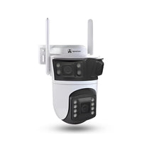 ApnaCam Triple Lens WiFi Outdoor CCTV Camera — 12MP (3×4MP), 3-Screen View, Color Night Vision, AI Detection, Siren Alarm (Home & Shop Security)