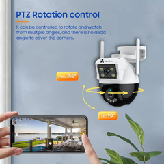 ApnaCam Dual-Lens 2K 4G PTZ Outdoor CCTV | AI Auto-Tracking | Full-Color Night Vision | No WiFi Needed | IP66 | V380 Pro
