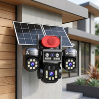 ApnaCam 3-Lens 4G SIM Solar PTZ Camera – 2K Split-Screen View, Dual Solar Panel + Battery Powered, Siren Horn Alarm, Color Night Vision, AI Human Tracking, Two-Way Talk, IP66 Waterproof | SD Card up to 128GB | Bijli-WiFi Ki Zaroorat Nahi