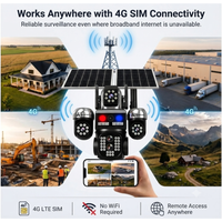 ApnaCam Flash Cop 8MP 4G SIM Triple Lens Solar PTZ Camera | 355° AI Human Tracking, Dual Solar Panel, Color Night Vision, 3-Channel View, IP66, SD Card up to 128GB