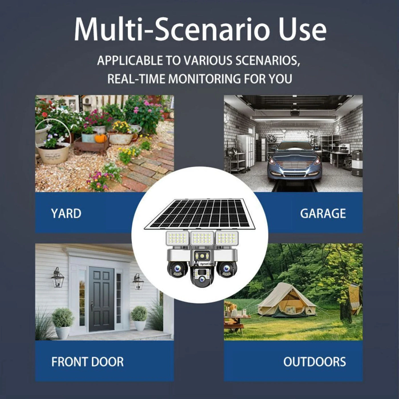 ApnaCam 4G Solar PTZ Camera — 4K Wireless Outdoor CCTV, No WiFi Needed, SIM-Based with Night Vision (Solar Powered)