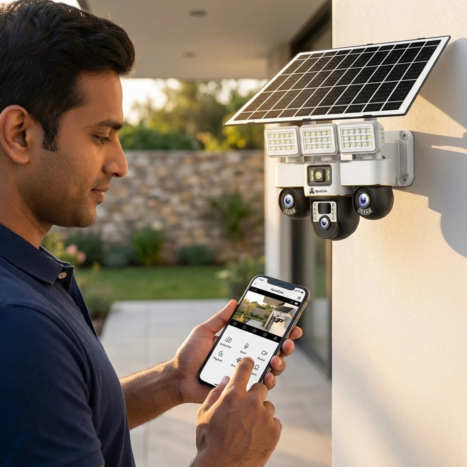ApnaCam 4G Solar PTZ Camera — 4K Wireless Outdoor CCTV, No WiFi Needed, SIM-Based with Night Vision (Solar Powered)