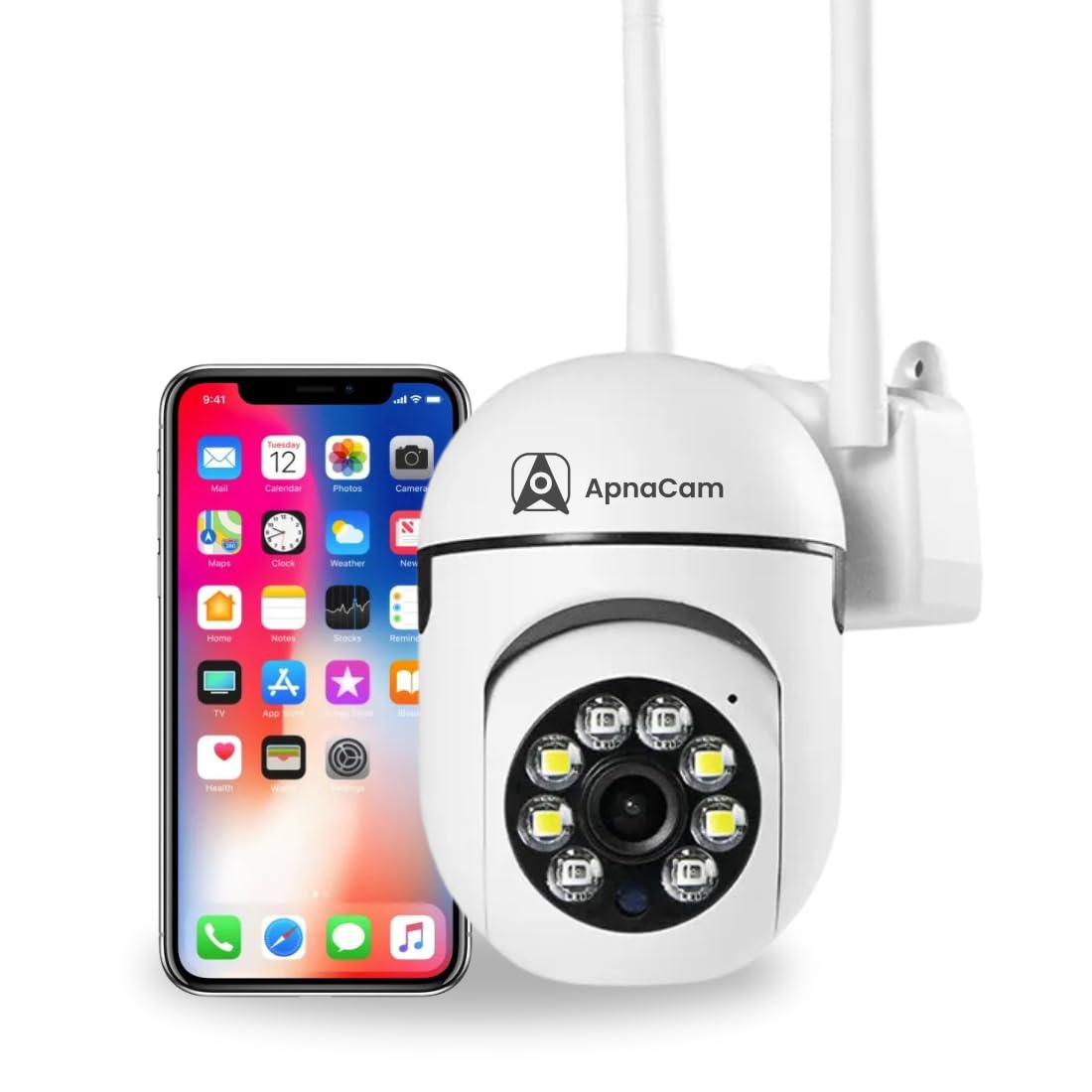 ApnaCam Mini PTZ WiFi Camera – 1080p HD, Night Vision, 2-Way Audio, Motion Alerts | Indoor IP Security Camera for Home, Baby & Office - ApnaCam