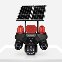 ApnaCam Robo Senti Quad-Lens 5MP 4G Solar PTZ Outdoor Security Camera | 4-Zone Coverage | Dual Solar Panel | AI Motion Detection | Color Night Vision | Weatherproof | 256GB SD