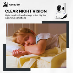 ApnaCam 2K WiFi CCTV Camera for Home — 360° PTZ Indoor Security Camera, Motion Tracking, 2-Way Audio, Night Vision, Dual Antenna (Baby & Pet Monitor)