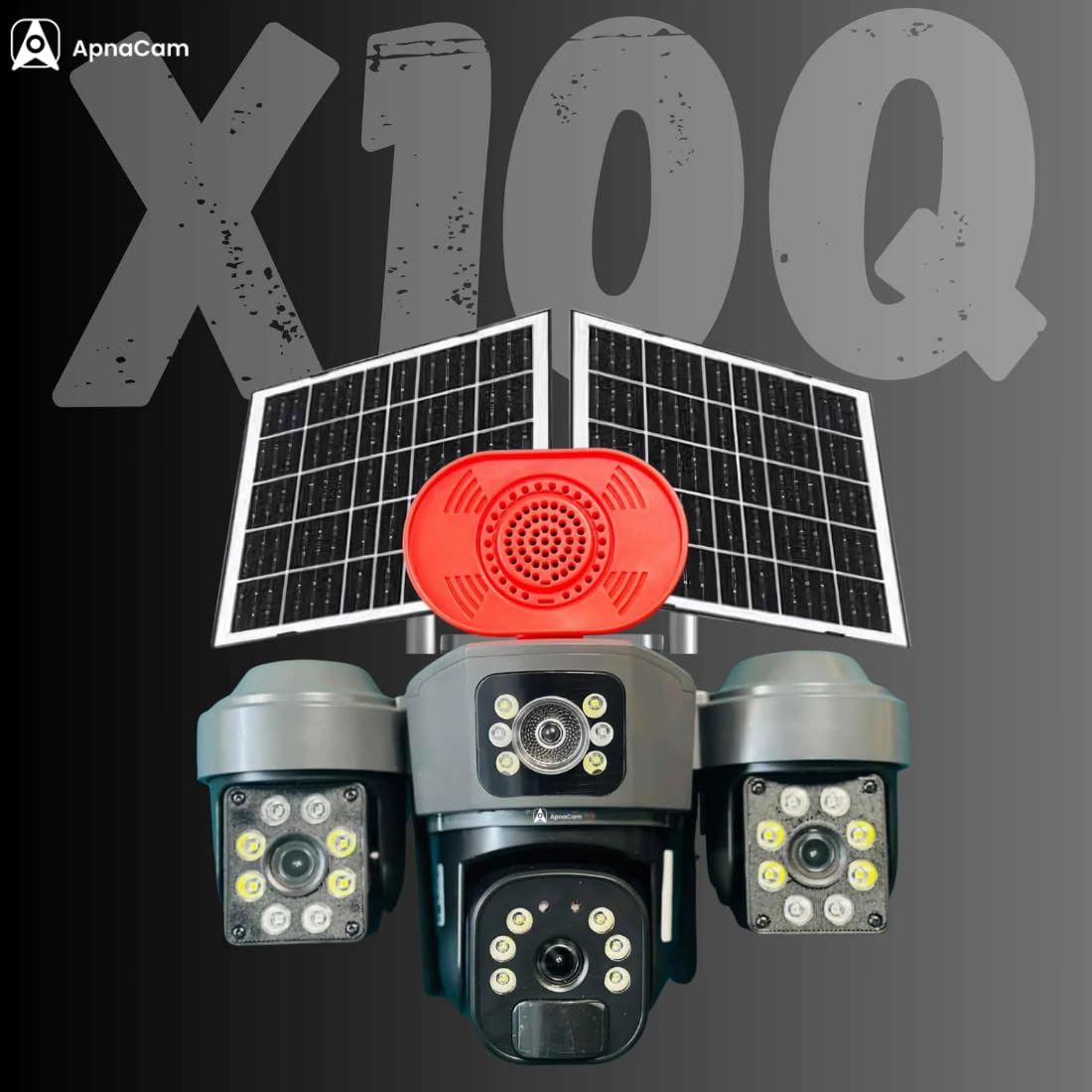 ApnaCam 4G Solar PTZ Outdoor Security Camera | Triple Lens, Full Color Night Vision, Motion Detection, Two-Way Audio, IP66 Waterproof | No WiFi, No Electricity Needed - ApnaCam