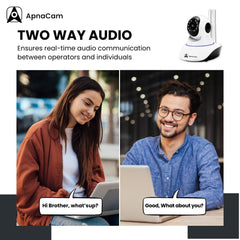 ApnaCam 2K WiFi CCTV Camera for Home — 360° PTZ Indoor Security Camera, Motion Tracking, 2-Way Audio, Night Vision, Dual Antenna (Baby & Pet Monitor)