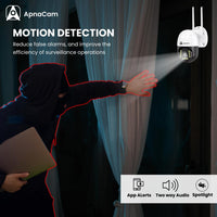 ApnaCam 4MP 4G SIM PTZ Outdoor Security Camera – 360° Pan Tilt, Full Color Night Vision, Motion Tracking, Two-Way Audio, IP66 Waterproof CCTV | No WiFi Needed - ApnaCam