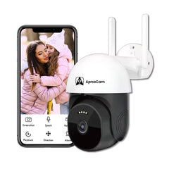 ApnaCam 4G SIM Outdoor PTZ Security Camera | AI Auto Tracking, Full Color Night Vision, Smart Motion Zones, Two-Way Audio, Alarm, IP66 Weatherproof | No WiFi Needed - ApnaCam