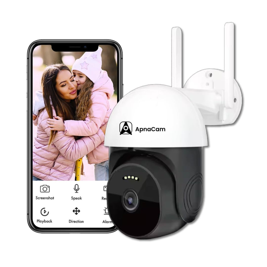 ApnaCam 4G SIM Outdoor PTZ Security Camera | AI Auto Tracking, Full Color Night Vision, Smart Motion Zones, Two-Way Audio, Alarm, IP66 Weatherproof | No WiFi Needed