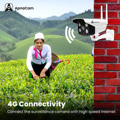ApnaCam 3MP WiFi Bullet Security Camera Outdoor | Color Night Vision, Two-Way Audio & Motion Detection