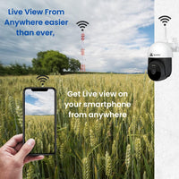 ApnaCam 4G SIM Outdoor PTZ Security Camera | AI Auto Tracking, Full Color Night Vision, Smart Motion Zones, Two-Way Audio, Alarm, IP66 Weatherproof | No WiFi Needed - ApnaCam