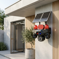 ApnaCam Robo Senti Quad-Lens 5MP 4G Solar PTZ Outdoor Security Camera | 4-Zone Coverage | Dual Solar Panel | AI Motion Detection | Color Night Vision | Weatherproof | 256GB SD