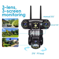 ApnaCam 4G Triple Lens PTZ + Bullet Combo CCTV Camera — 8MP Main + 2×5MP, 5X Zoom, Color Night Vision, AI Detection (No WiFi Outdoor Security)
